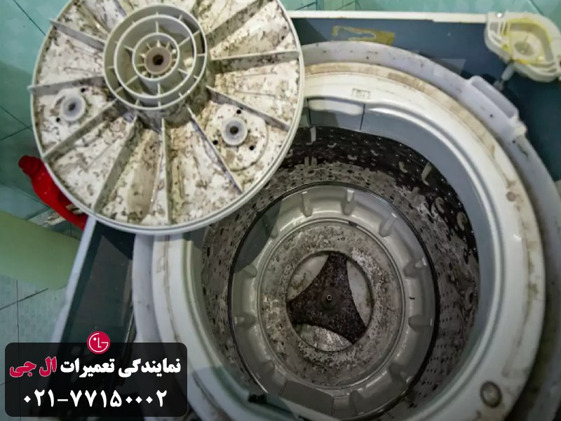 جرم گیری لاستیک دور و محفظه مواد شوینده ماشین لباسشویی ال جی 