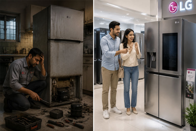تعمیر یخچال ال جی یا تعویض؟